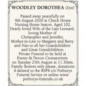 DOROTHEA WOODLEY (Dot)