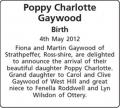 Poppy Charlotte Gaywood